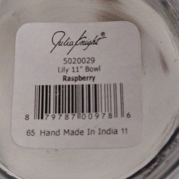 Julia Knight Lily 11" Bowl Raspberry - Picture 11 of 12